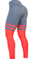 RAW By Adriana Kuhl High Sox Leggings Grey/Red